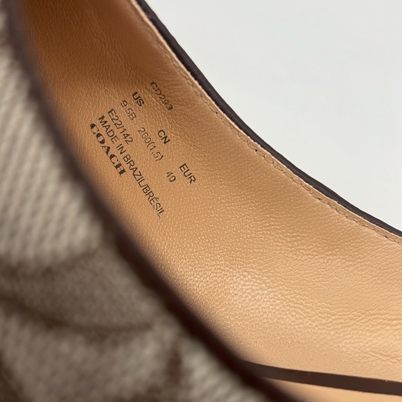 Coach Skyler Monogram Jacquard Pumps Oak Maple - Picture 10 of 15